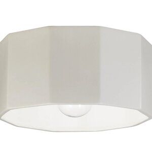 White ceramic 12 Inch Flush Mount by Justice Design Group